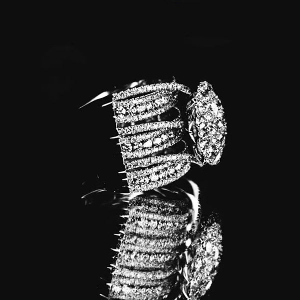 6ct Round Cut Triple Deluxe Ring -JOSHINY