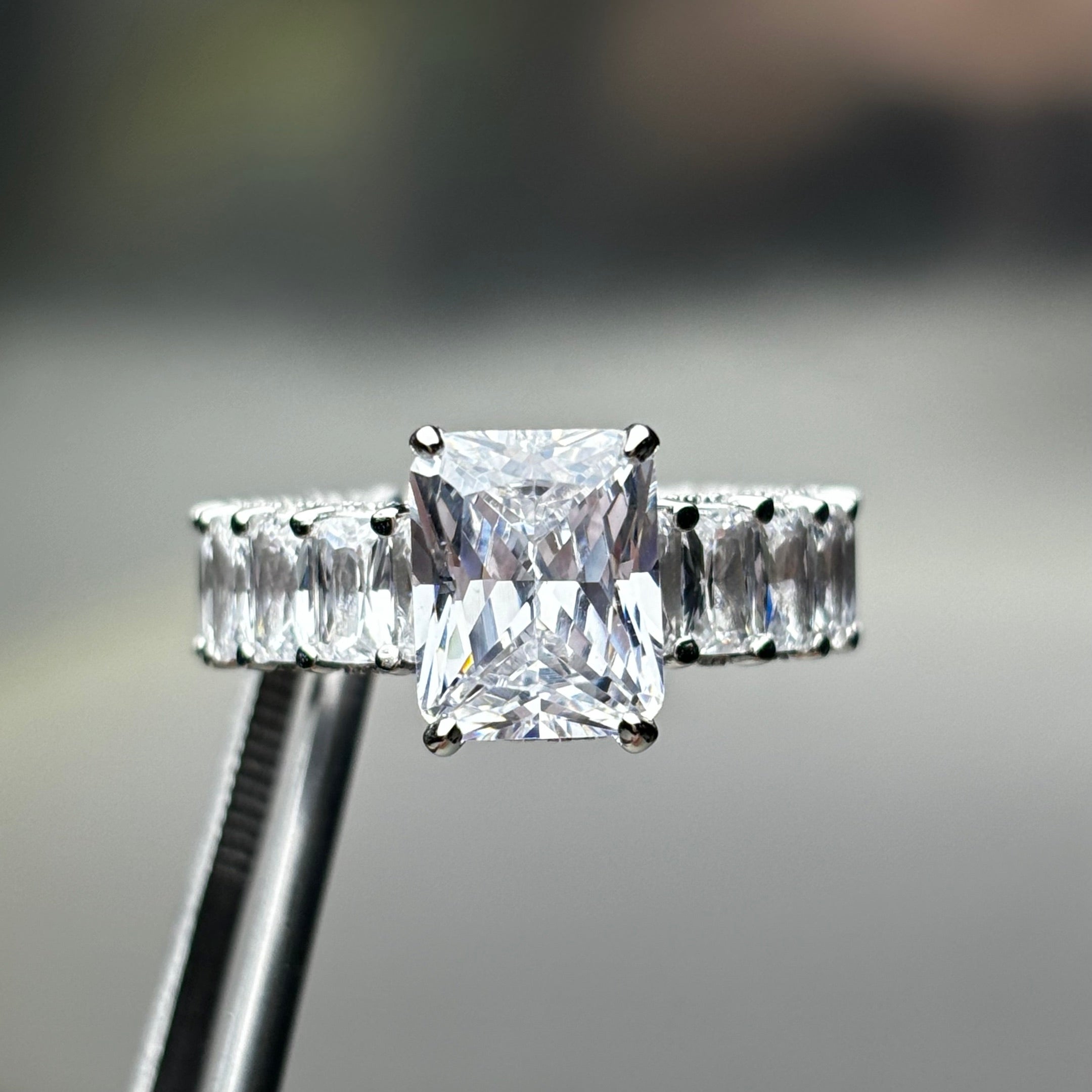 7ct Radiant Cut Luxury Set Engagement Ring -JOSHINY