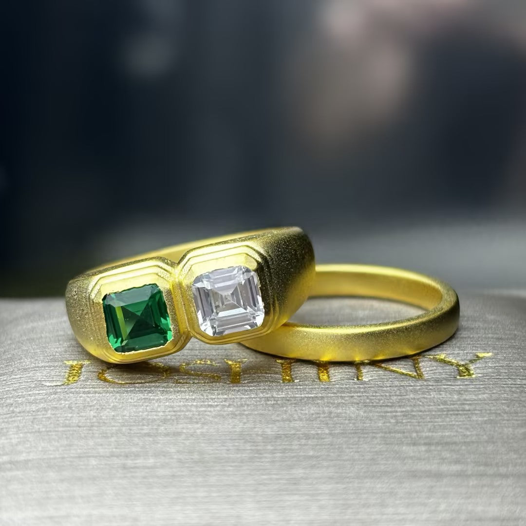 Double Pyramid Stacked Rings-JOSHINY