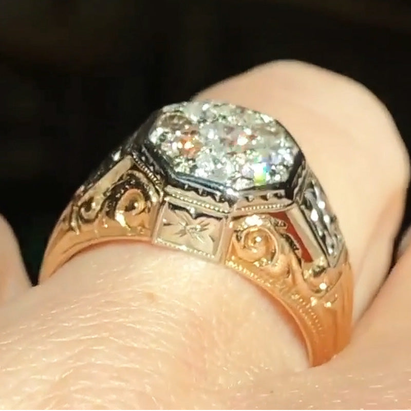 1.25ctw Old Mine Cut Art Deco Ring-JOSHINY