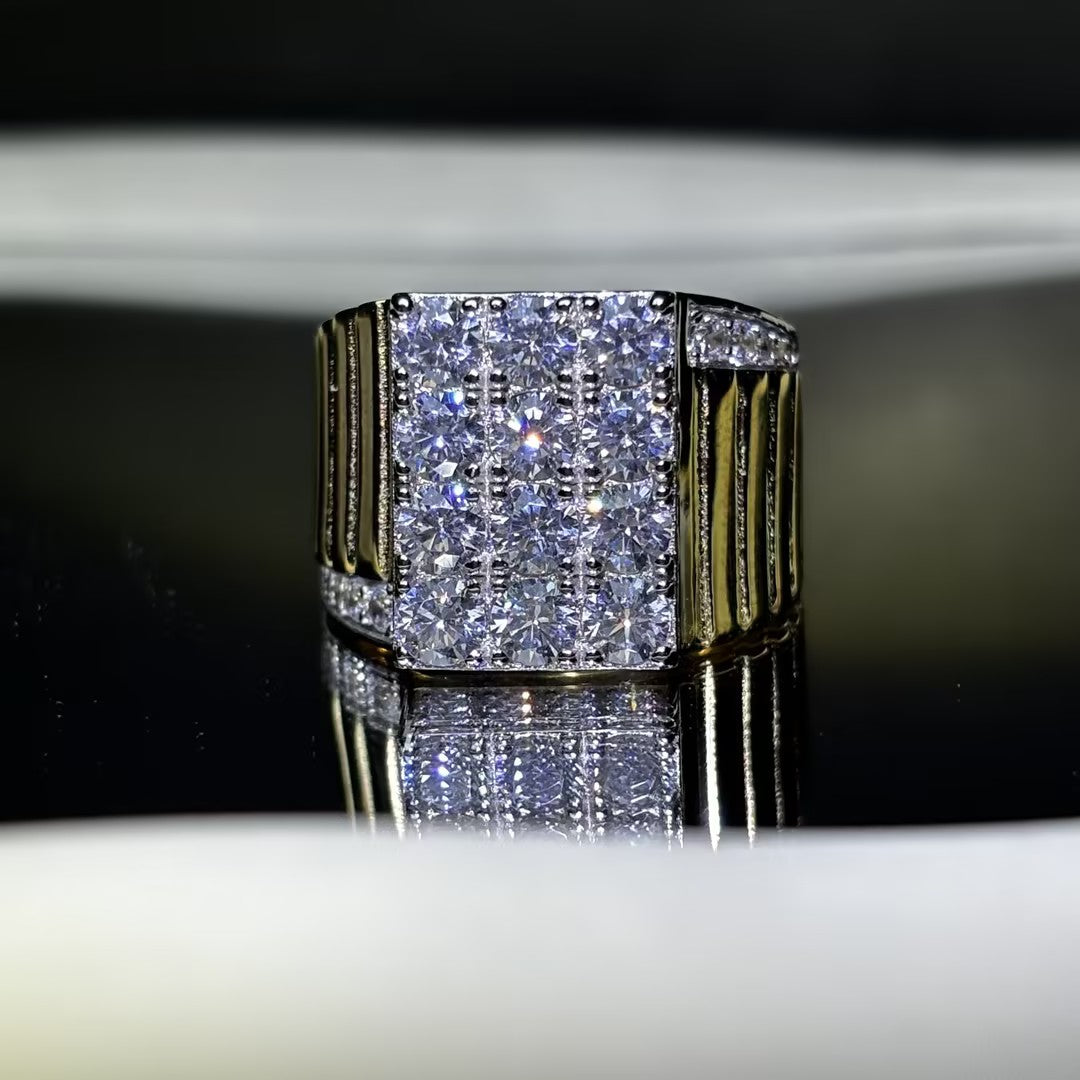 1.85Ctw Round Gemstone Revival Art Ring-JOSHINY