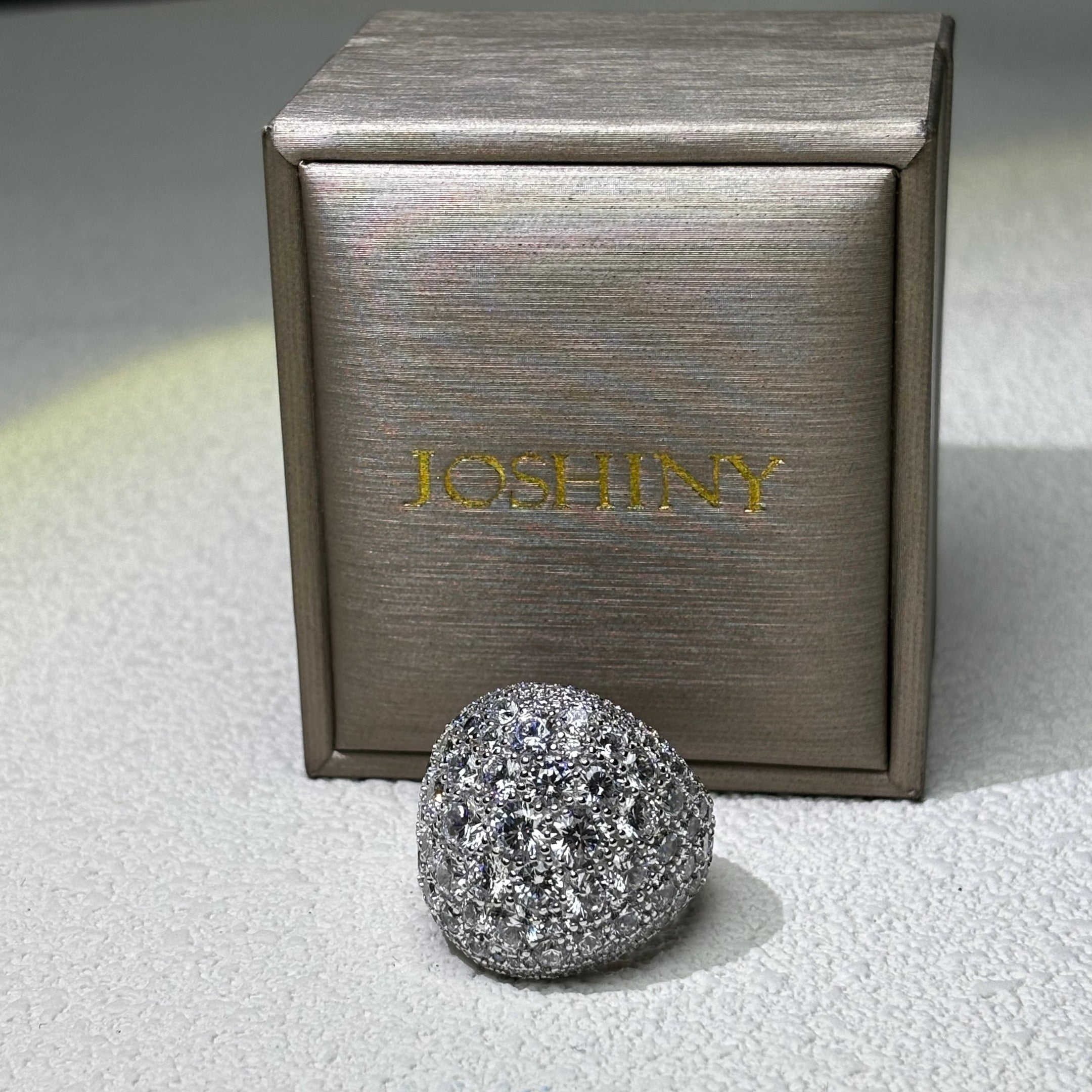 4.0Ctw Brilliant Cut Full-Set Dome Ring-JOSHINY