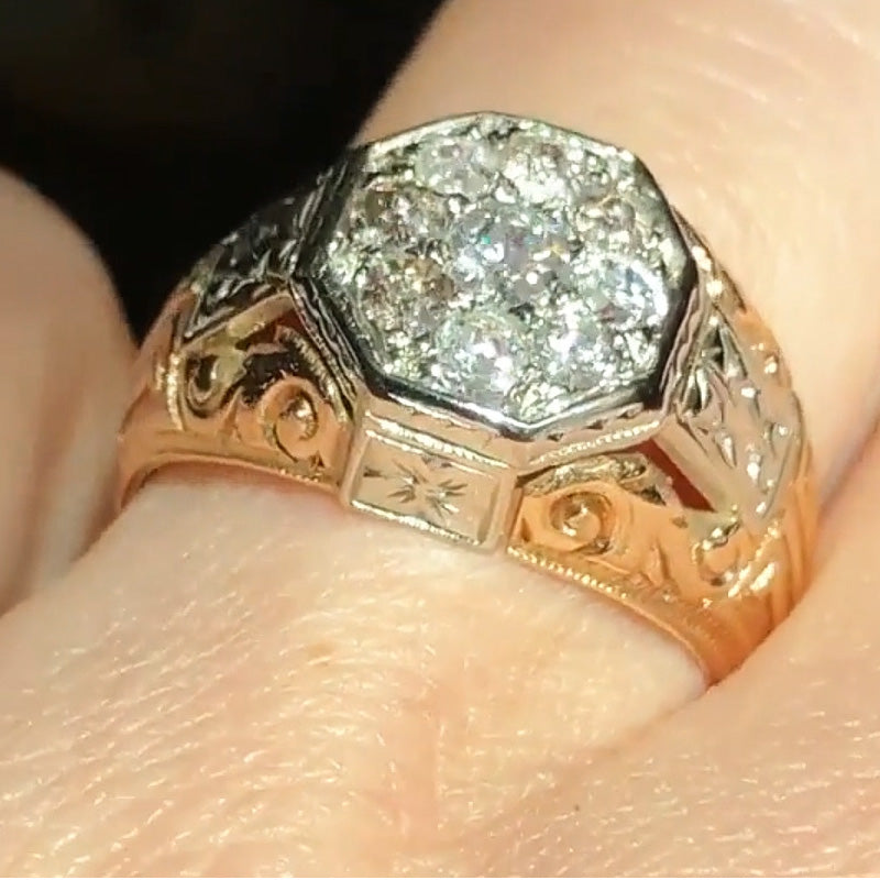 1.25ctw Old Mine Cut Art Deco Ring-JOSHINY