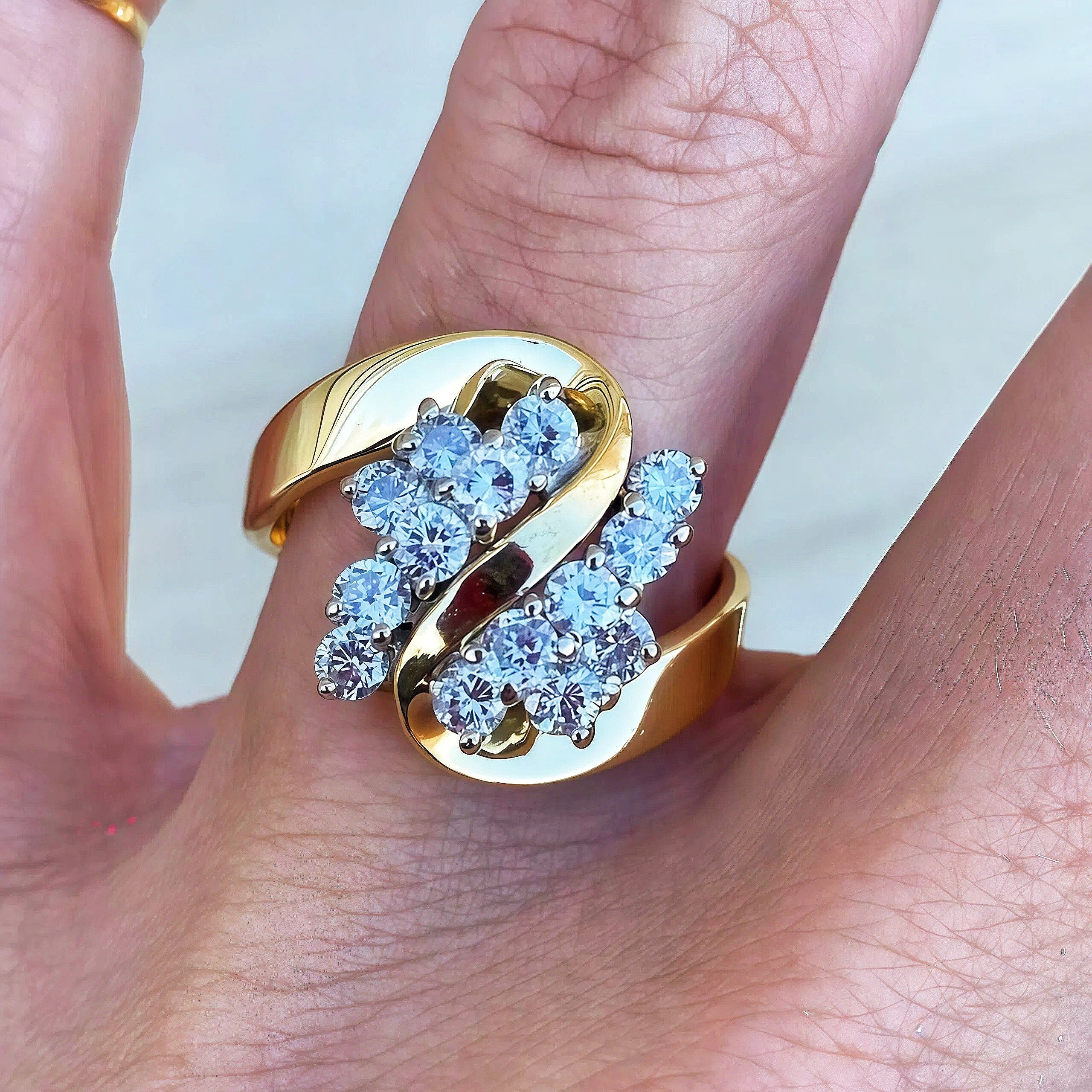 1.5ctw Ultra Low Setting Gemstone Ring -JOSHINY