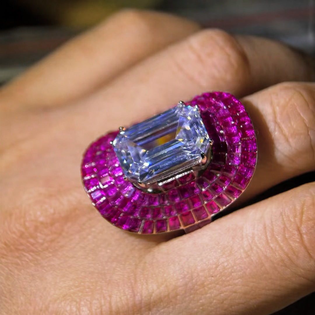 6ctw Dazzling Ruby Cocktail Ring-JOSHINY