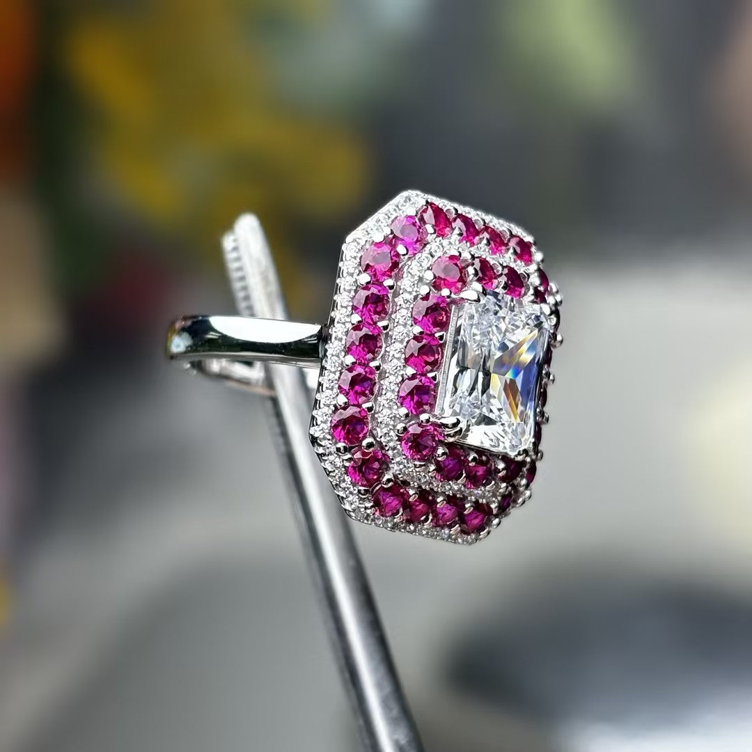 8.0ctw Fine Red Spinel Ring -JOSHINY