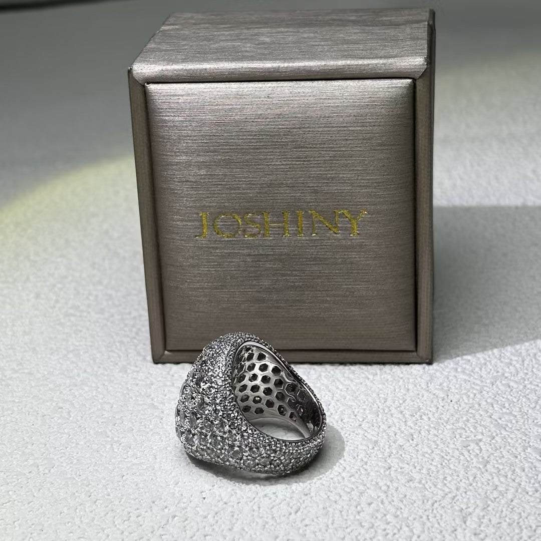 4.0Ctw Brilliant Cut Full-Set Dome Ring-JOSHINY