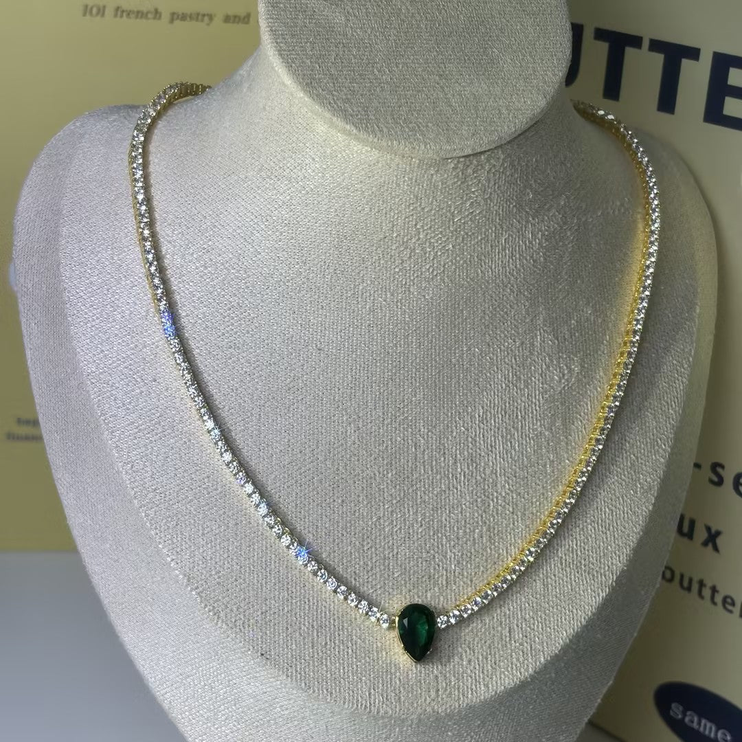 10Ctw gemstone Pendant Necklace-JOSHINY