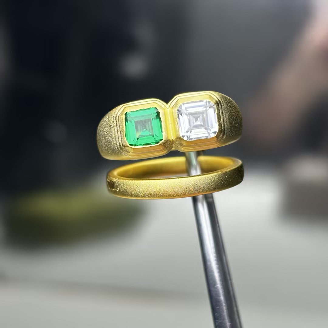 Double Pyramid Stacked Rings-JOSHINY