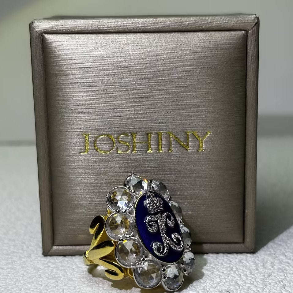 10 ctw Round Cut White Cubic Zirconia 925 Sterling Silver Ring - JOSHINY