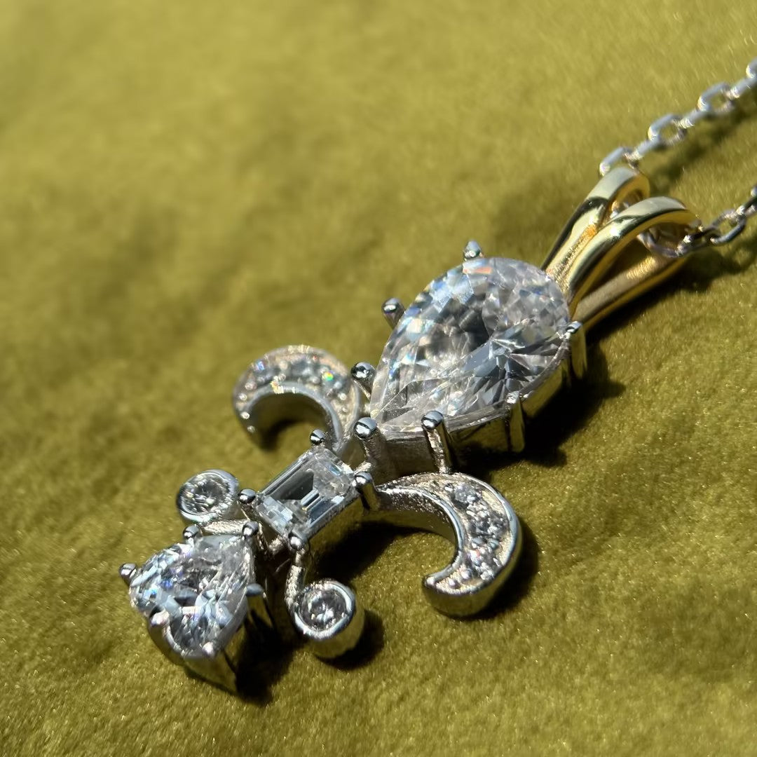 4Ctw Gemstone Lily Pendant-JOSHINY
