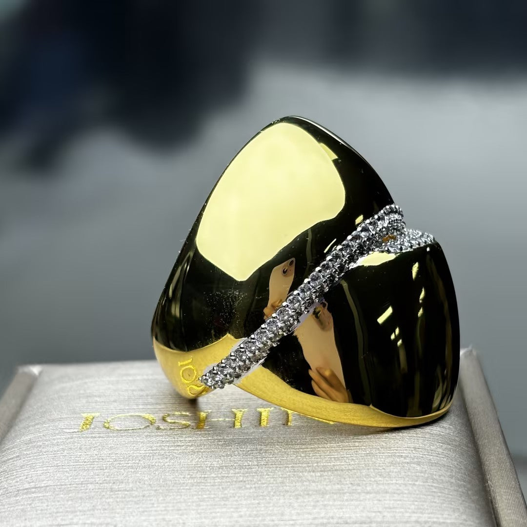 0.6ctw Round Cut Gemstone Embellished Deluxe Ring -JOSHINY