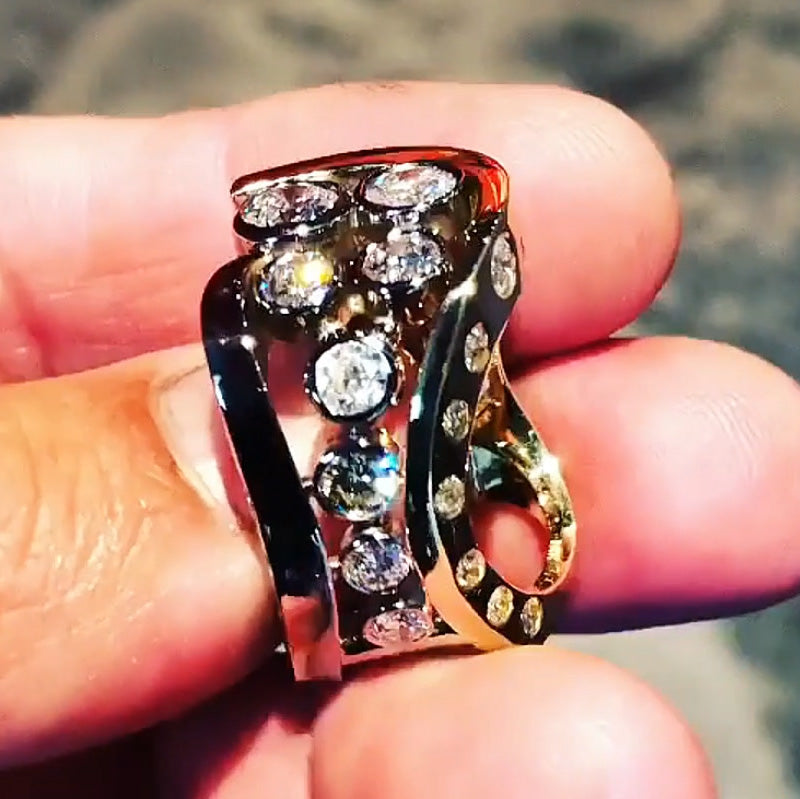 1.15ctw Round Cut Bezel Set Art Gallery Ring-JOSHINY