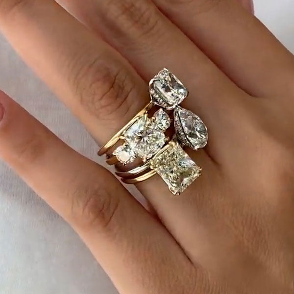 15.83ctw Multi-Cut Combination Diamond Ring -JOSHINY