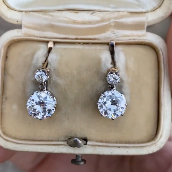 3 ctw Classic Round Cut Diamond Earrings -JOSHINY