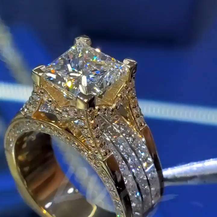 4ct Radiant Cut Wide Shank Engagement Ring