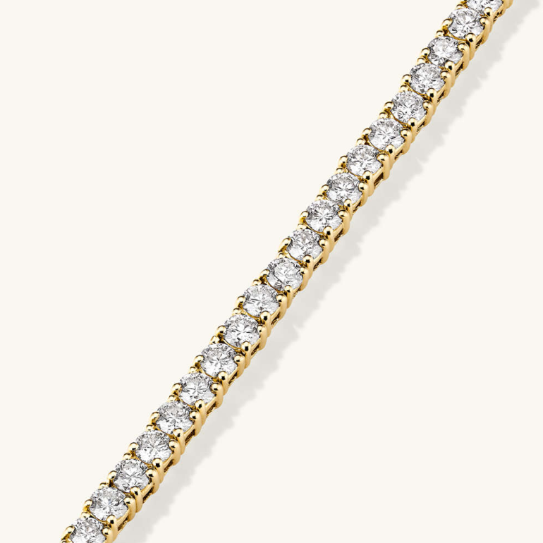 2mm Round Cut White Gemstone Tennis Bracelet