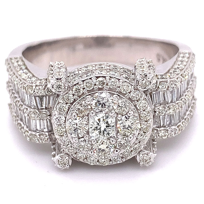 4ctw Baguette and Round Diamond Monster Ring -JOSHINY