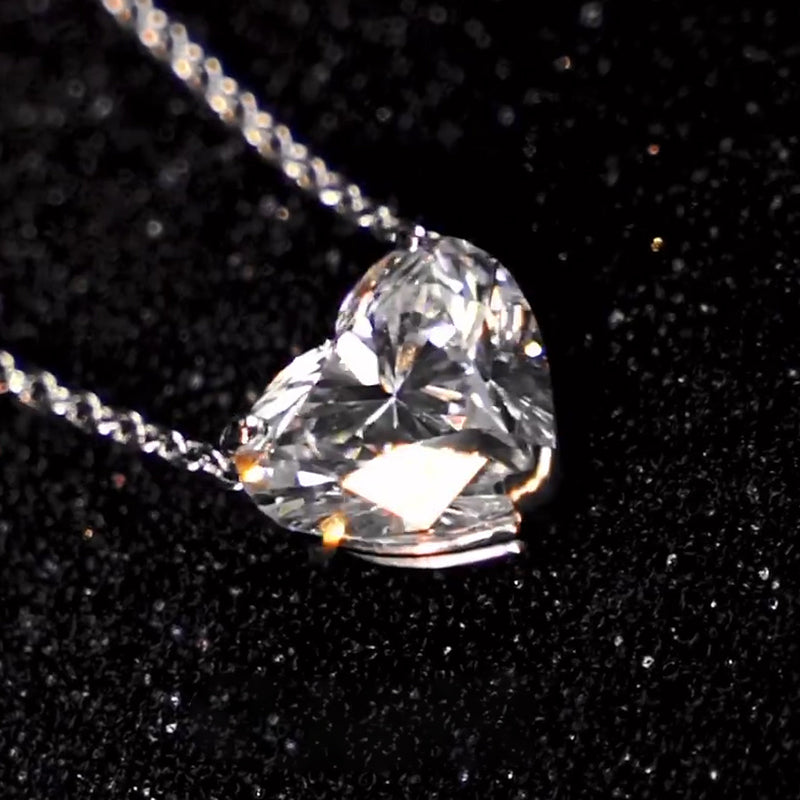 6.2ct Valentine's Day Heart Shaped Diamond Necklace -JOSHINY