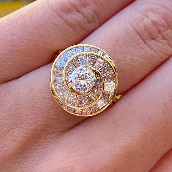 Unique Spiral Ladies Engagement Rings -JOSHINY