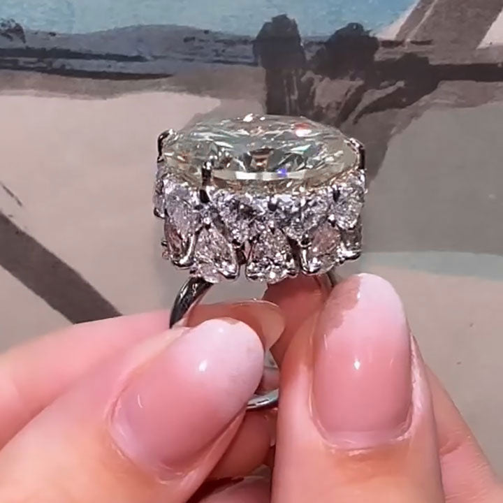 20ct Round Cut Luxury Vintage Diamond Ring -JOSHINY