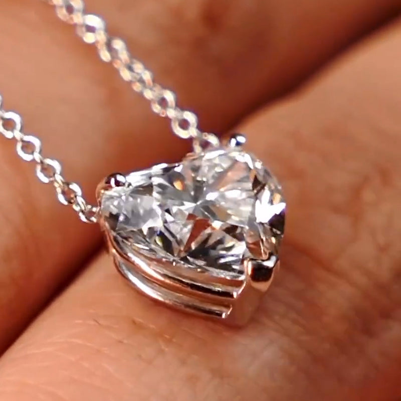 6.2ct Valentine's Day Heart Shaped Diamond Necklace -JOSHINY