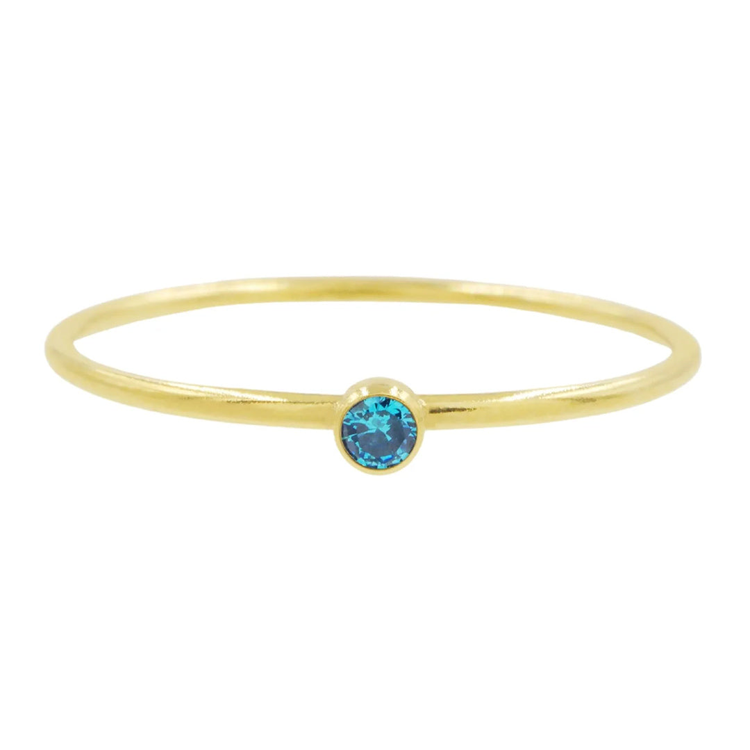 【Buy One Get One Free】1.0ct Round Cut Minimalist Birthstone Stacking Ring -JOSHINY