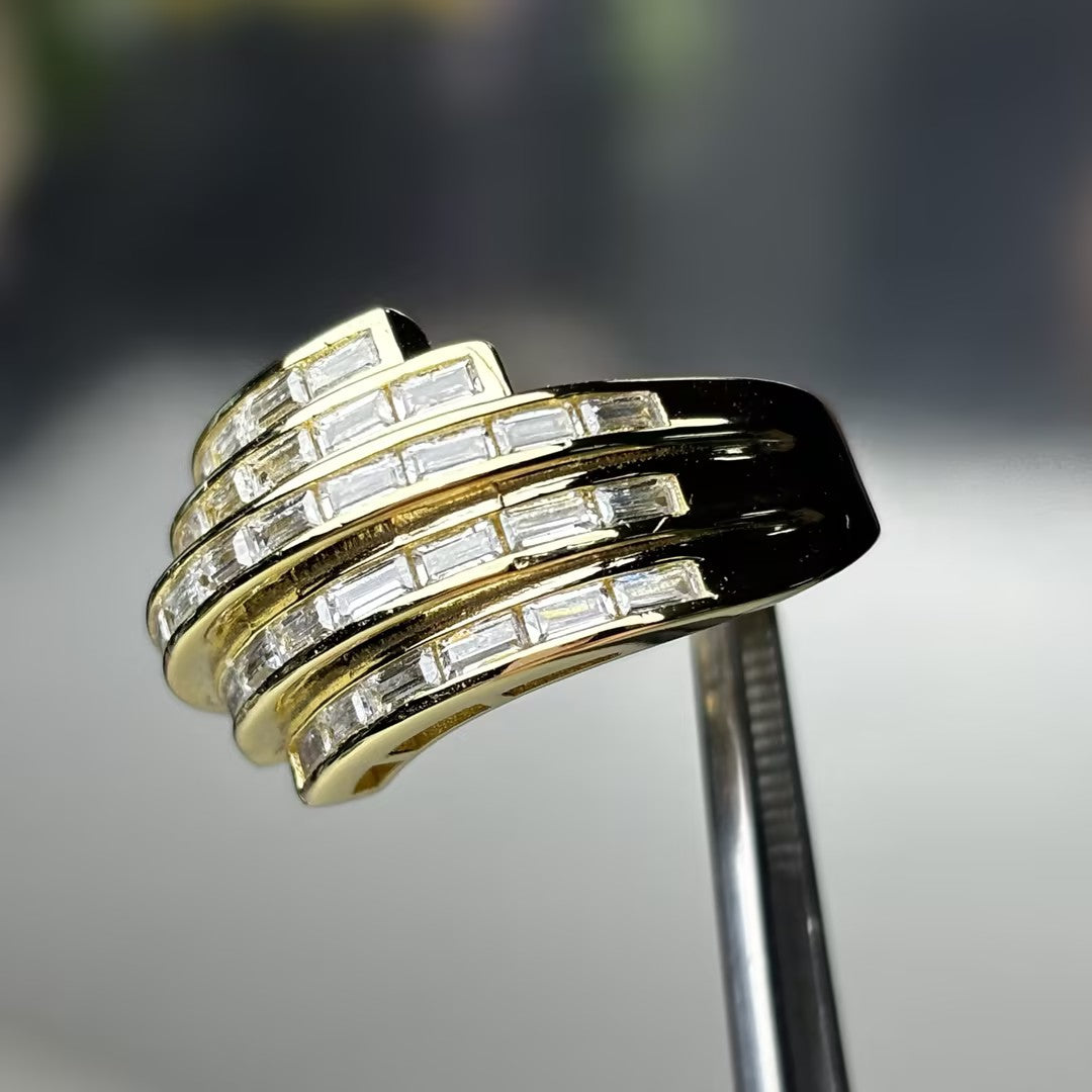 2.4ctw Five-Row Baguette Ring-JOSHINY