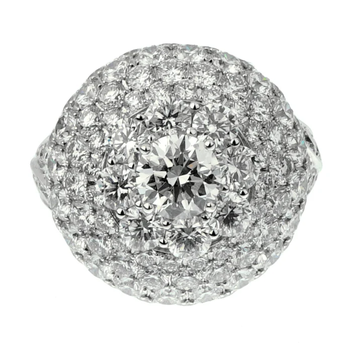 1.08ct Round Bomb Style Diamond Cocktail Ring -JOSHINY