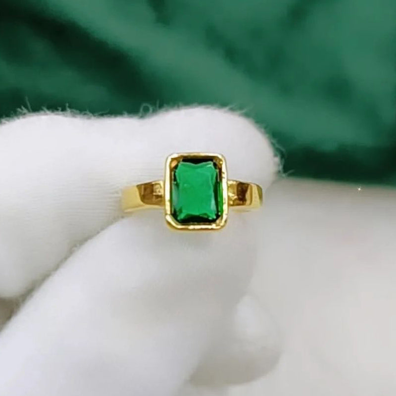 4ct Emerald Cut Solitaire Bezel Ring -JOSHINY