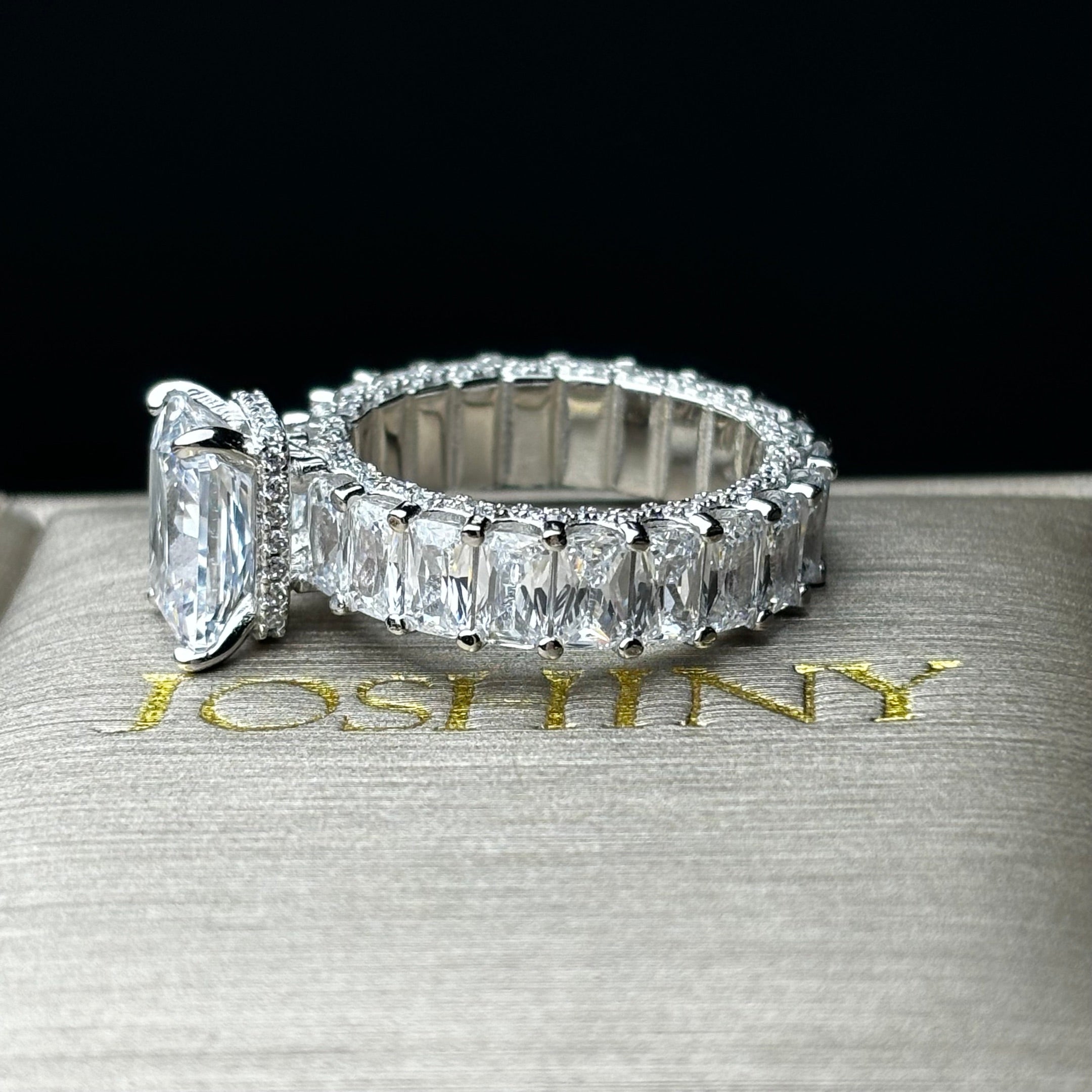 7ct Radiant Cut Luxury Set Engagement Ring -JOSHINY