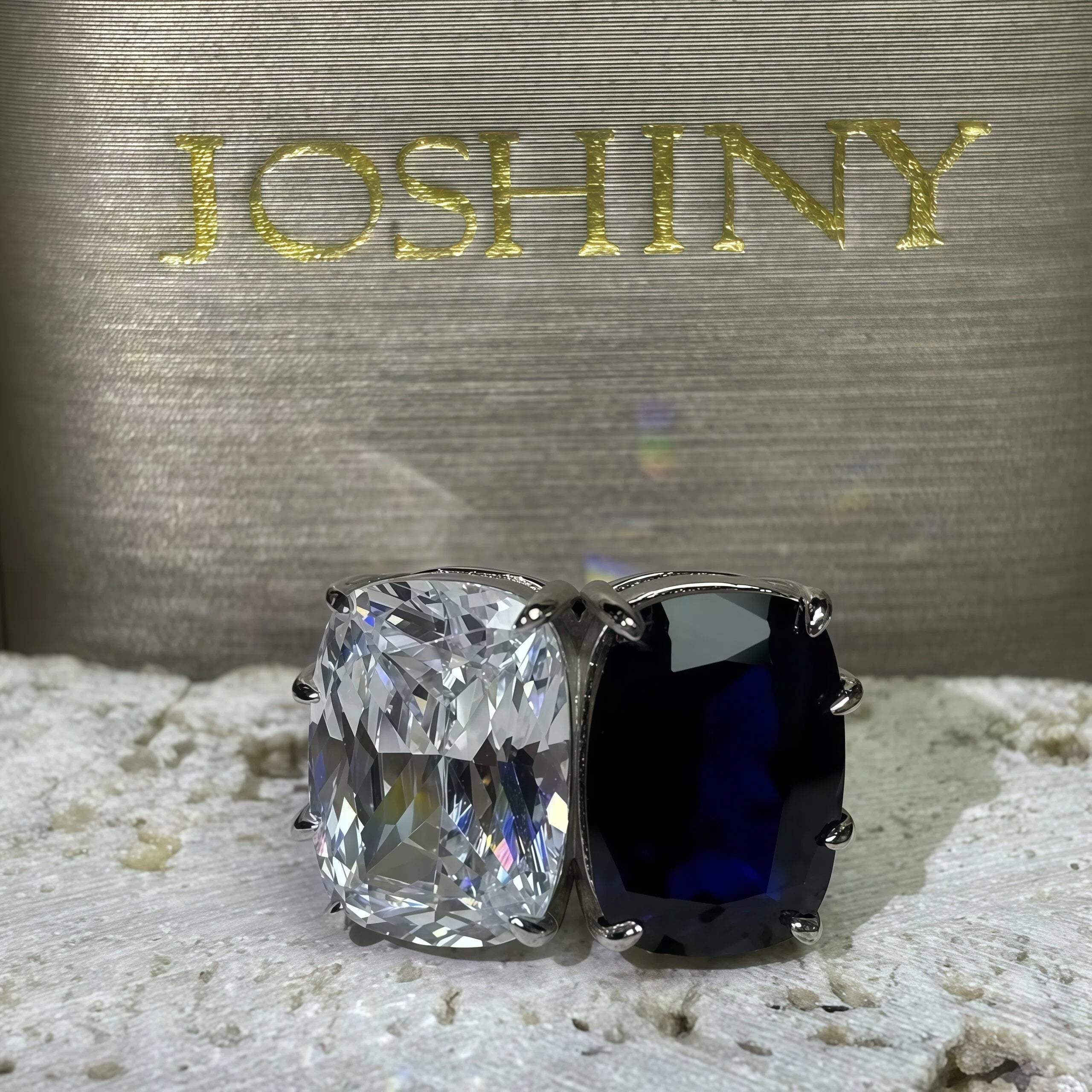 6Ctw Sapphire Double Main Stone Ring-JOSHINY