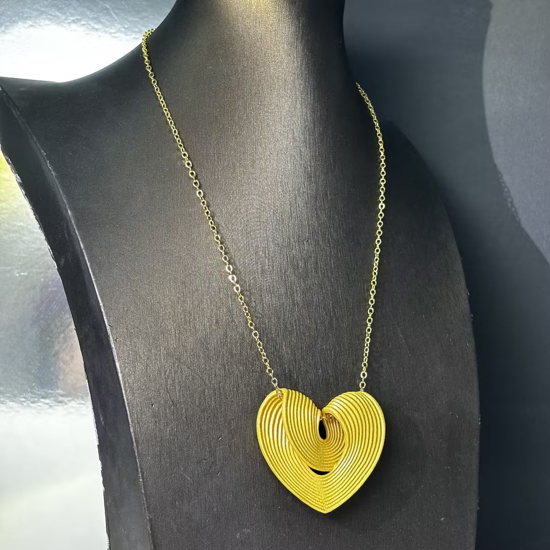 Unique Gold Pleated Texture Fashion Necklaces -JOSHINY