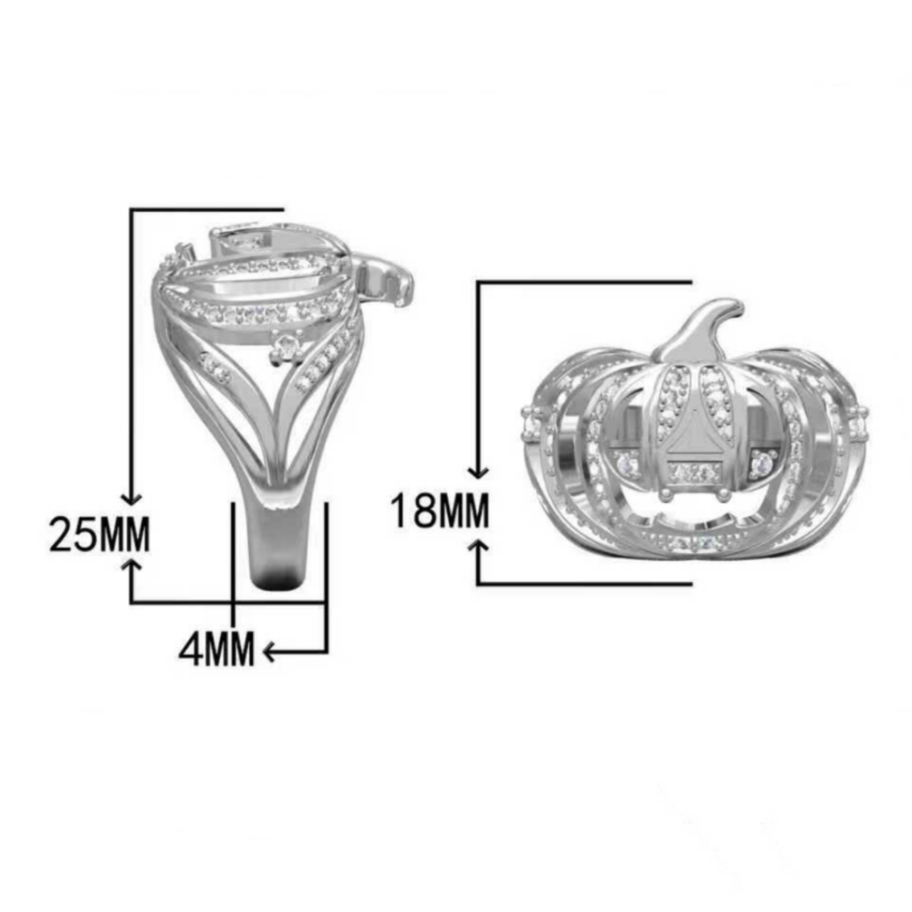 2.0ctw Round Cut Halloween Gemstone Ring-JOSHINY