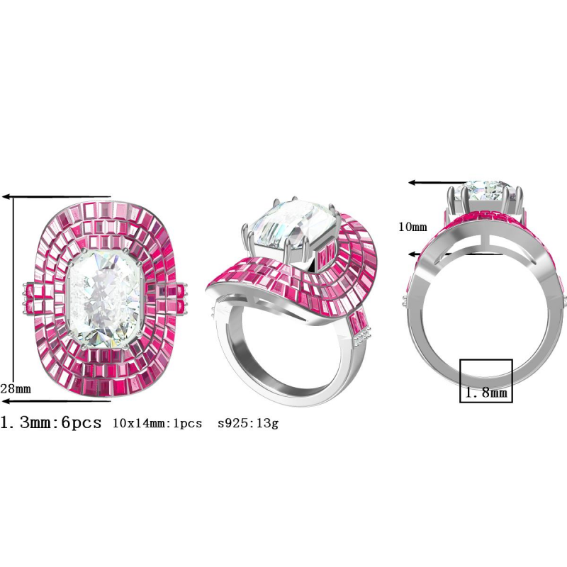 6ctw Dazzling Ruby Cocktail Ring-JOSHINY