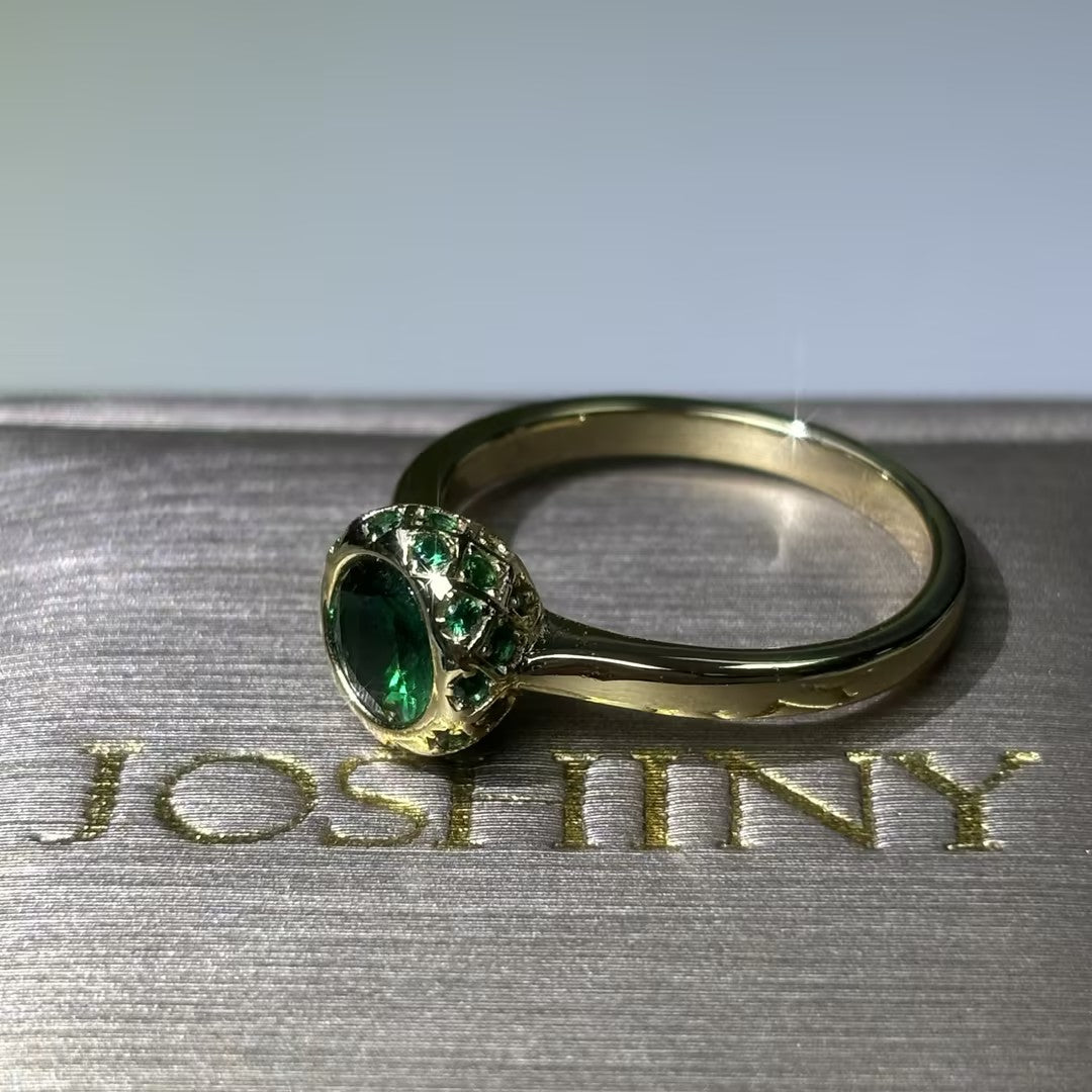 Exquisite 3 ctw Round Cut Multicolor Gemstone Candy Ring -JOSHINY