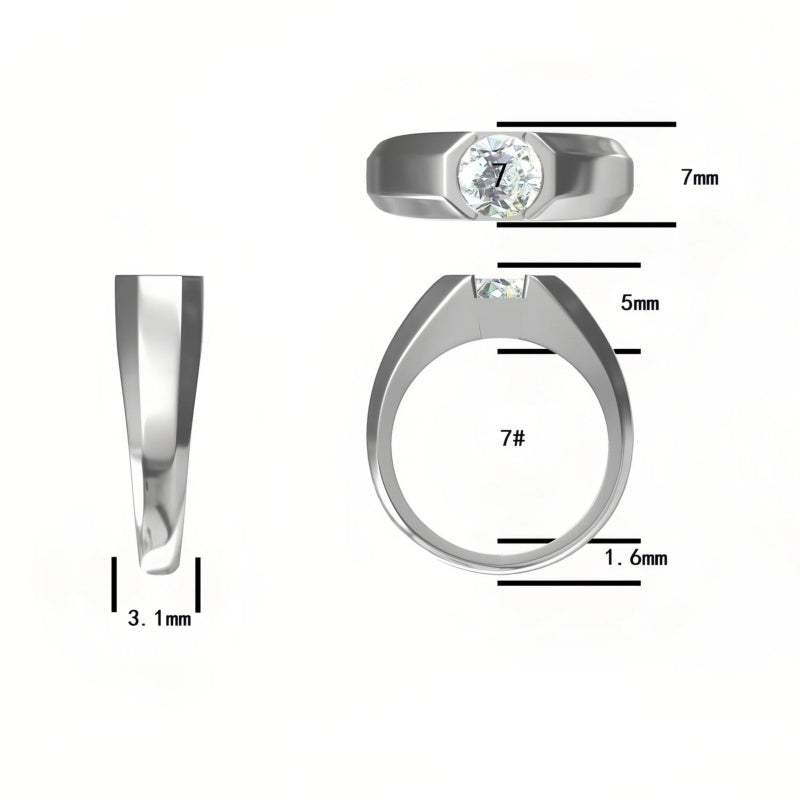 4 ctw Round Cut Solitaire Engagement Ring