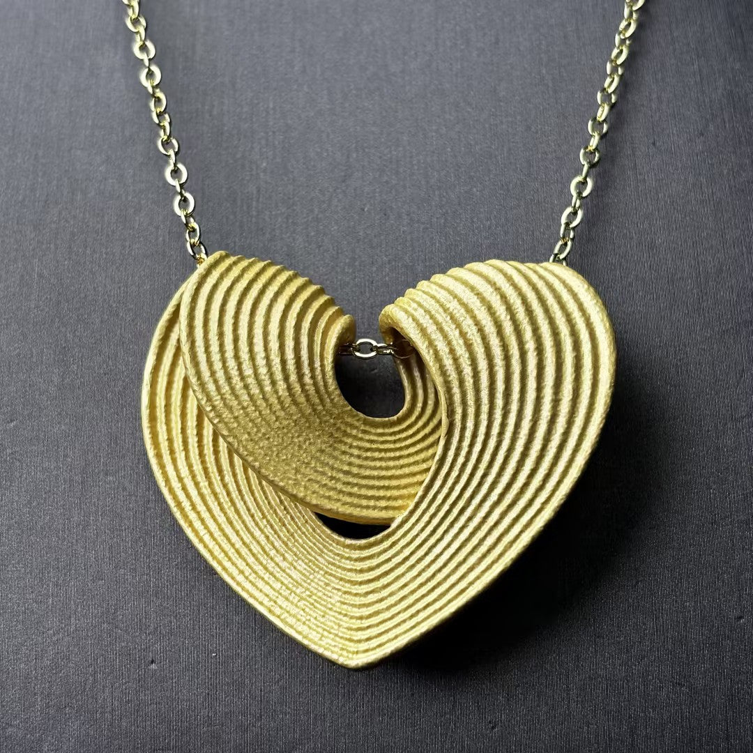 Unique Gold Pleated Texture Fashion Necklaces -JOSHINY