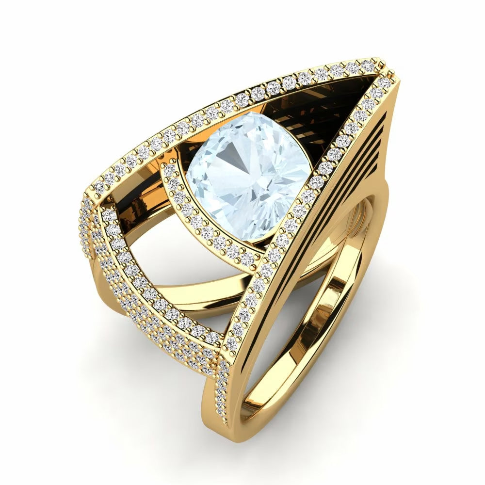 5.5ctw Cushion Cut Fine Eternity Engagement Ring-JOSHINY