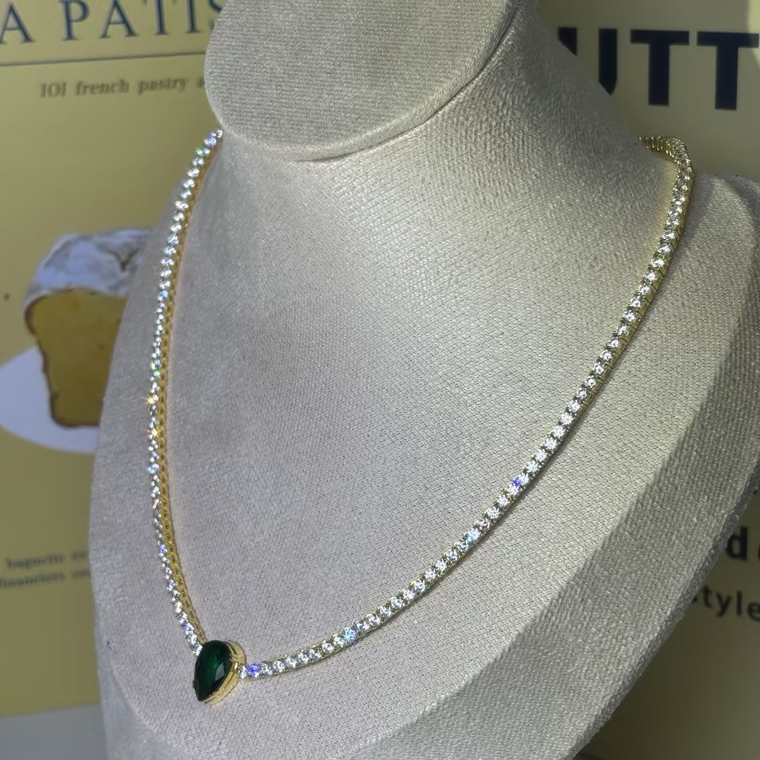 10Ctw gemstone Pendant Necklace-JOSHINY