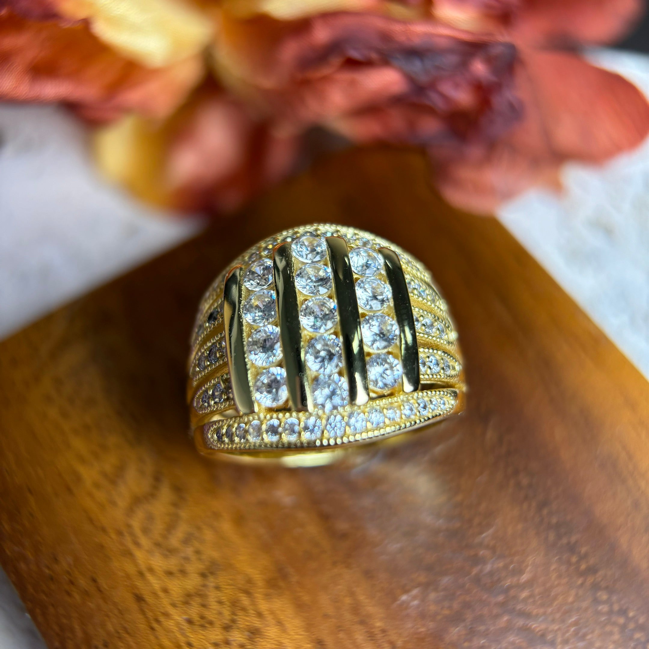 5.0ctw Arches Row Set Gemstone Ring -JOSHINY