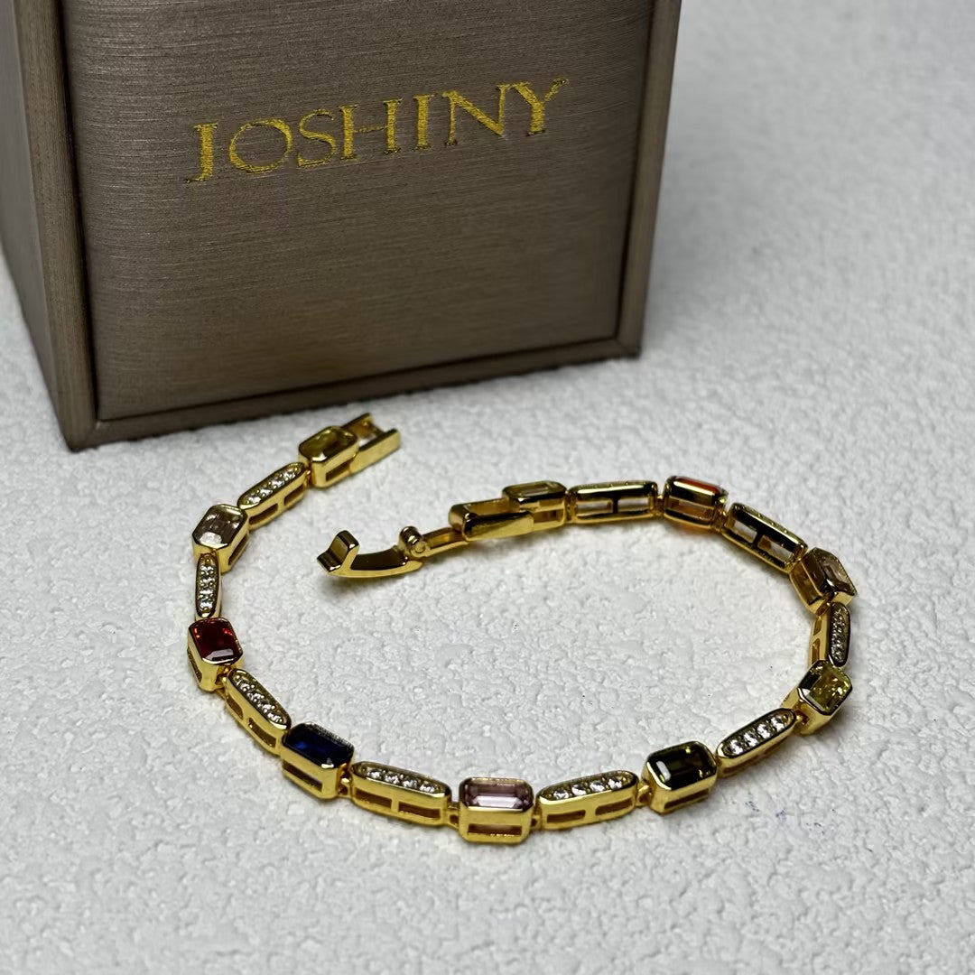 3Ctw Vintage Gemstone Bracelet-JOSHINY
