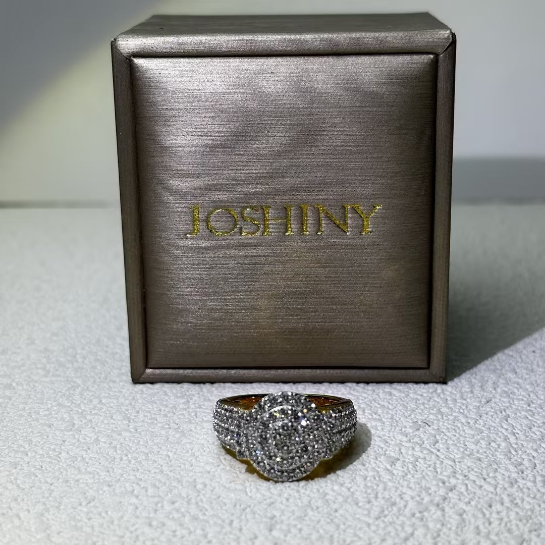 2.3 Ctw Round Cut White Cubic Zirconia 925 Sterling Silver Ring-JOSHINY