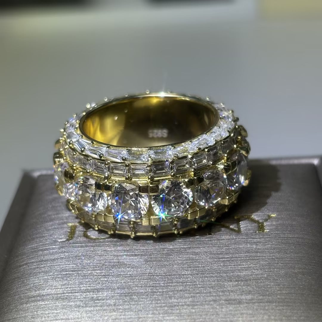 6ctw Round and Baguette Cut Luxury Eternity Band-JOSHINY