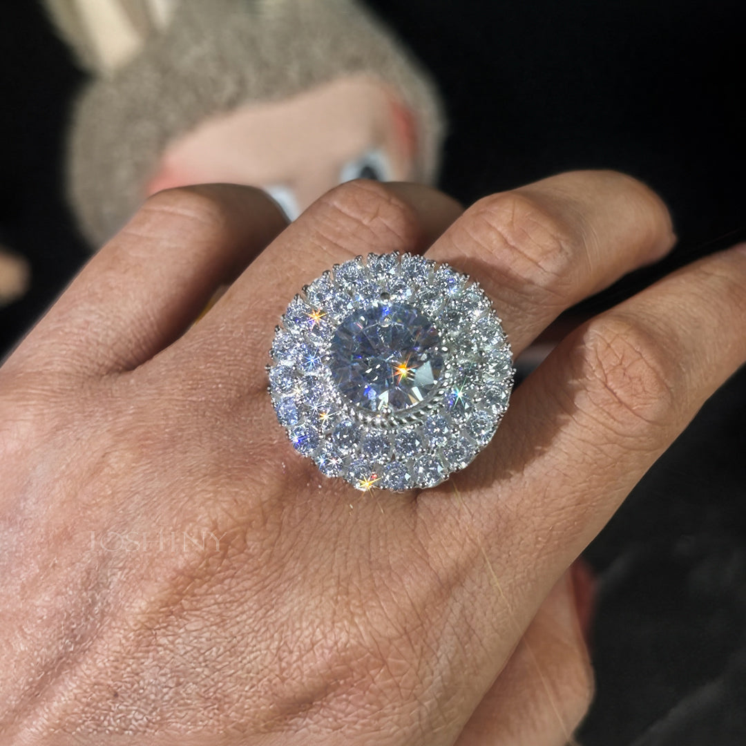 5.0ctw Old Mine Cut Sacred Vintage Style Gemstone Ring -JOSHINY