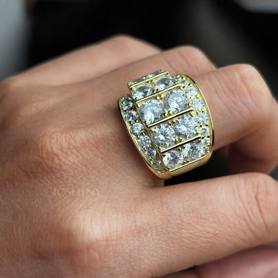 5.0ctw Round Cut Multi-Level Gemstone Ring-JOSHINY