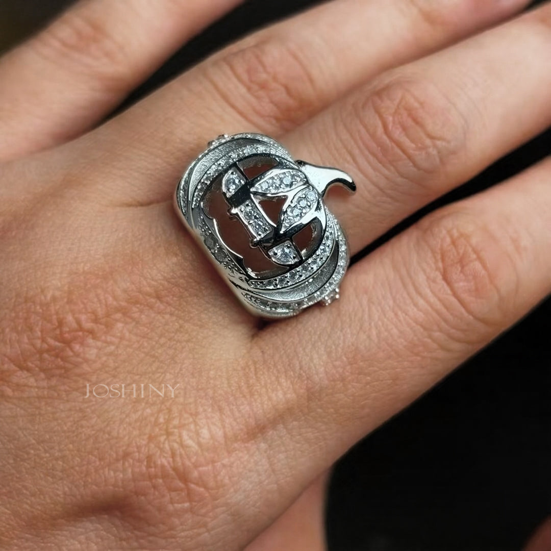 2.0ctw Round Cut Halloween Gemstone Ring-JOSHINY