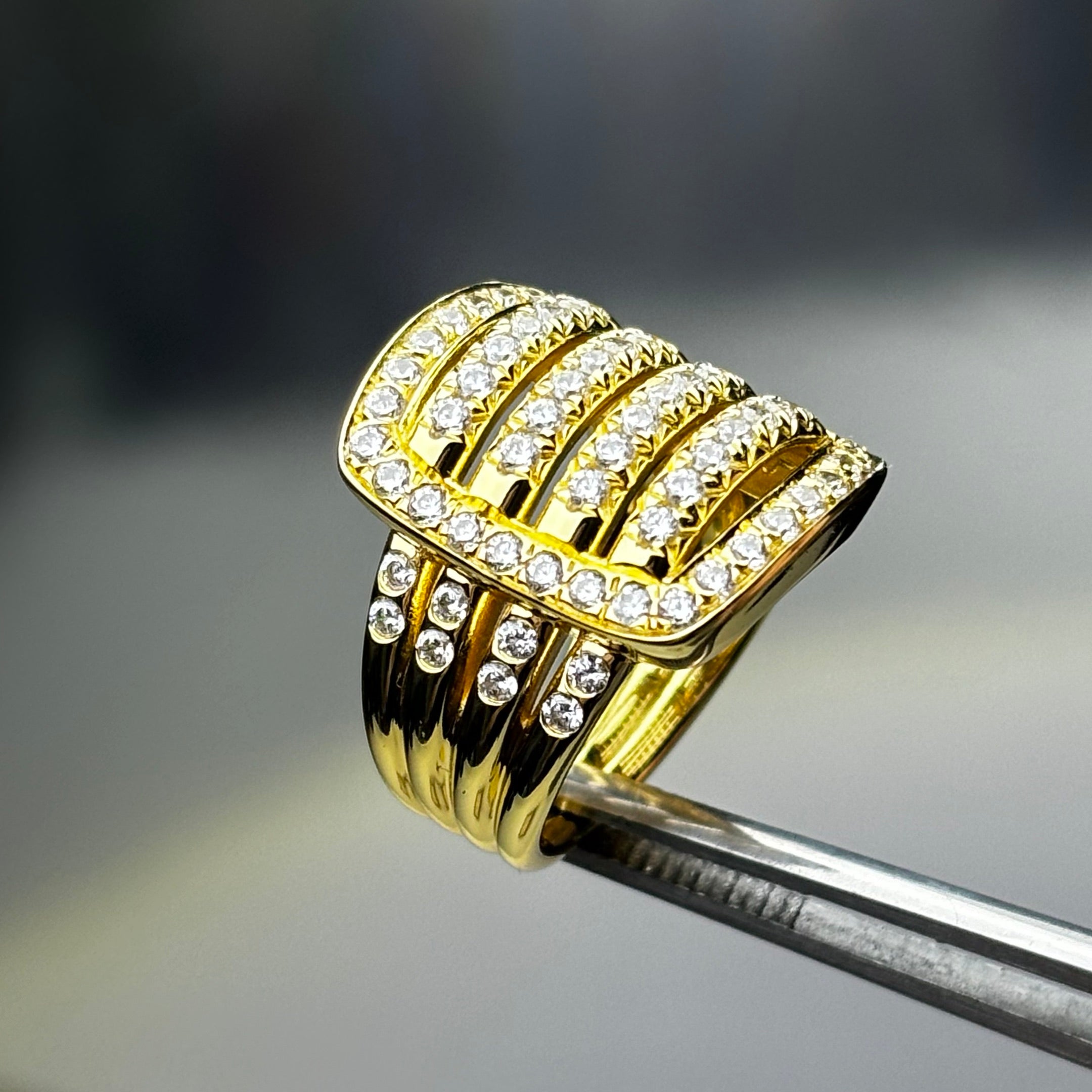 2 CTW Round Cut White Cubic Zirconia 925 Sterling Silver Vintage Ring -JOSHINY