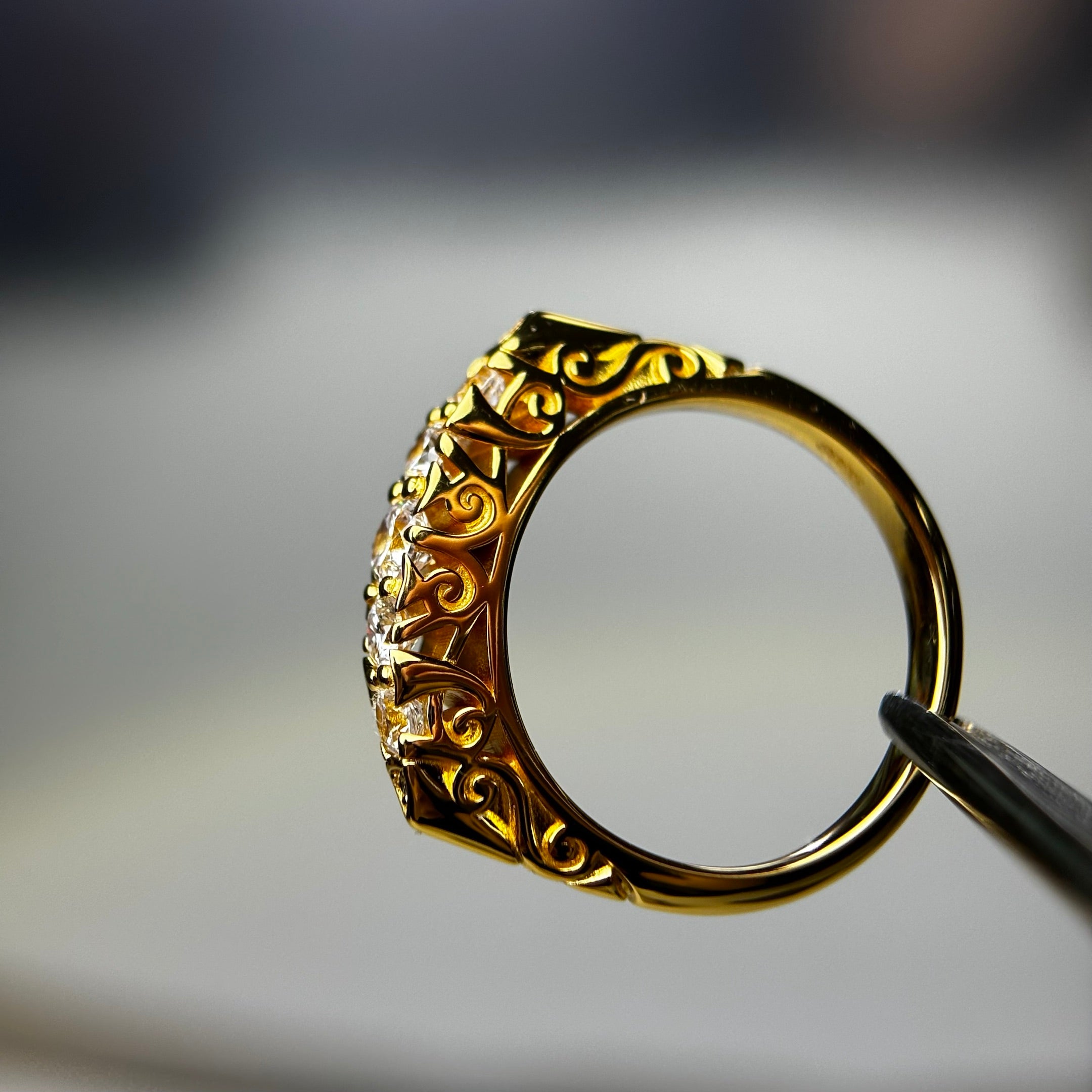 0.8Ctw Antique Five-Stone Ring-JOSHINY