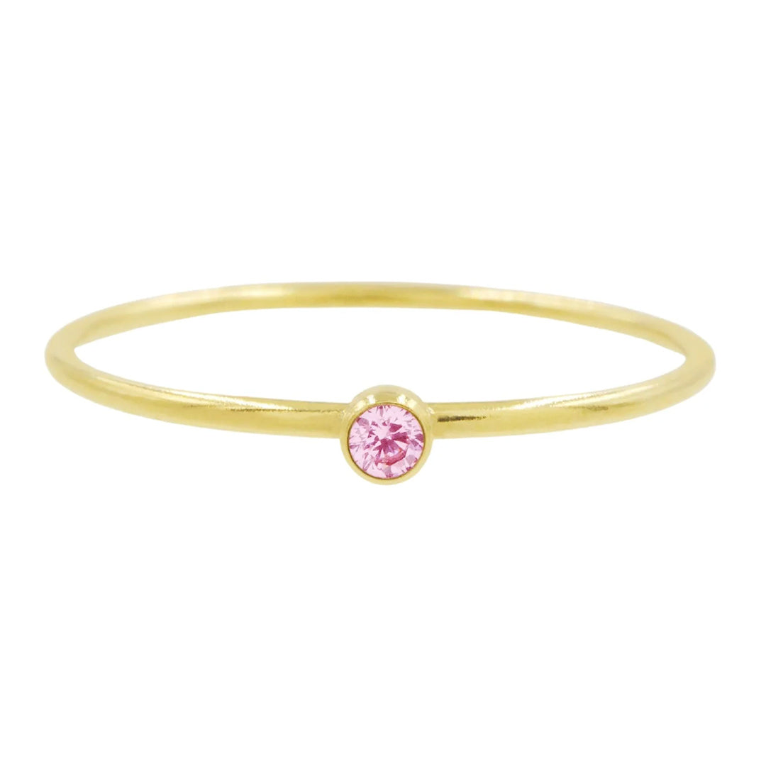 【Buy One Get One Free】1.0ct Round Cut Minimalist Birthstone Stacking Ring -JOSHINY